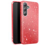 Avizar Shell Glitter for Galaxy S24 and S25 Silicone Ultra thin, Red