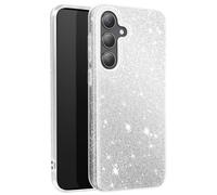 Avizar Shiny Glitter Case for S24 Plus & S25 Plus Ultra-Thin, Silver