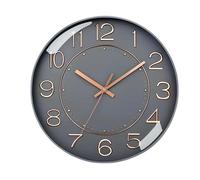 Avizar Silent Wall Clock, 26 cm, Modern and Luxurious Design, Grey