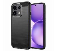 Avizar Silicone Case for Oppo Reno 16F 5G Brushed Carbon Fibre Effect