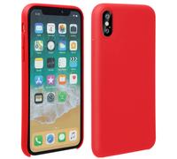 Avizar Soft-Touch Case for iPhone X/XS in Semi-Rigid Non-Slip Silicone, Red