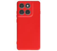 Avizar Soft-Touch Silicone Case for Edge 60 Pro Fast Cover Series, Red
