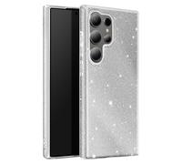 Avizar Sparkly Case for Galaxy S24 Ultra Ultra-Thin Silicone, Silver