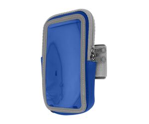 Avizar Sport Armband Smartphone Touch Arm or Forearm Strap Zipper Pocket, Blue