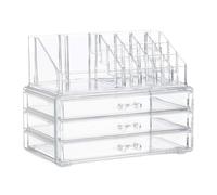 Avizar Stackable 3-Dresser Beauty Organizer for Cosmetics and Jewelry