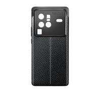 Avizar Vivo X80 Pro Flexible Silicone Gel Case Faux Leather Effect Design