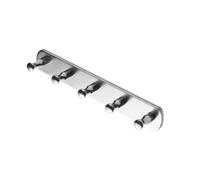 Avizar Wall-Mounted Towel Rack with 5 Stainless Steel Hooks and 3M Adhesive