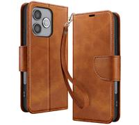 Avizar Wallet Case for Honor 600 Lite Retro Style with Stand, Brown