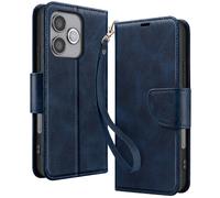 Avizar Wallet Case for Honor 600 Lite Retro Style with Stand, Night blue