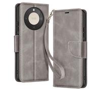 Avizar Wallet Case for Honor Magic 8 Lite Retro Style with Stand, Grey