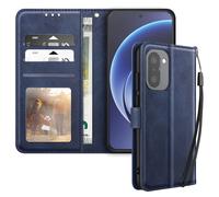 Avizar Wallet Case for OnePlus 15R Vintage Leather Effect with Stand, Night blue