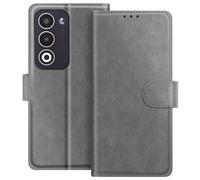 Avizar Wallet Case for Oppo A5 Chesterfield Series with Stand Function, Grey