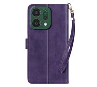 Avizar Wallet Case for Oppo Reno 14 / 14F / 14 FS with Strap, Dark purple