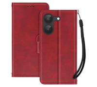 Avizar Wallet Case for Poco X8 Pro with Stand Function and Matching Lanyard, Red