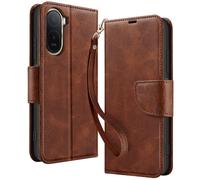 Avizar Wallet Case for Redmi A7 Pro Retro Style with Stand, Light brown
