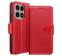Avizar Wallet Case for Xiaomi 17 with Foldable Stand Function, Red