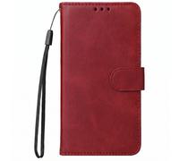 Avizar Wallet Case for Xiaomi 17T Pro Leather Effect with Video Stand, Red