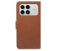 Avizar Wallet Case for Xiaomi Poco F8 Pro Litchi Texture Anti-RFID, Brown