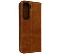 Avizar Wallet Case with CrossWeave Cross Pattern for Honor 90 Lite, Brown
