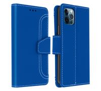 Avizar Wallet Folio Case with Stand for iPhone 12 Pro Max, Blue