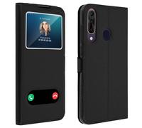 Cover Wiko View 3 Pro Protection Double Window Function Holder Black