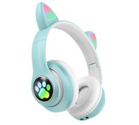 Avizar Wireless Bluetooth Headset for Children with Illuminated RGB Cat Ears