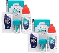 Avízor Ever Clean Plus - Travel Kit - Contact Lens Cleaning and Disinfection Solution - Deep Removal of Lipid Deposits - Ideal for Travel - 2x60ml + 16 Tablets