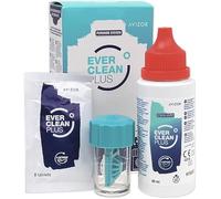 Avizor Ever Clean Plus - Travel Kit - Contact Lens Cleaning and Disinfection Solution - Deep Removal of Lipid Deposits - Ideal for Travel - 60ml + 8 Tablets