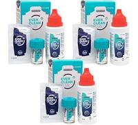 Avízor Ever Clean Plus - Travel Kit - Contact Lens Cleaning and Disinfection Solution - Deep Removal of Lipid Deposits - Ideal for Travel - 3x60ml + 24 Tablets
