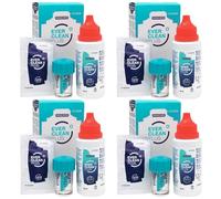 Avízor Ever Clean Plus - Travel Kit - Contact Lens Cleaning and Disinfection Solution - Deep Removal of Lipid Deposits - Ideal for Travel - 4x60ml + 32 Tablets