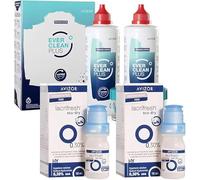 Avizor EverClean Plus 2x350ml + 90 Tablets & Lacrifresh Ocu-Dry 0.30% 2x10ml - Contact Lens Cleaning Solution and Lubricating Eye Drops for Dry Eyes