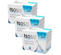 Avízor Isosol VitaResearch 30 x 5 ml - Pack of 3 Boxes - Sterile Saline Solution with Electrolytes for Contact Lenses and Eye Rinsing - Preservative-Free, Enriched with Essential Minerals