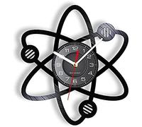 AVJERA Quantum Entanglement Vinyl LP Record Wall Clock Physics Science Quantum Mechanics Laser Cut Hanging Watch Physicist Decor