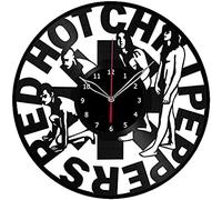 AVJERA RHCP Red Hot Chili Peppers Vinyl Wall Clock Vinyl Record Retro Wall Clock Birthday New Year Christmas Birthday Gift Personality Creative