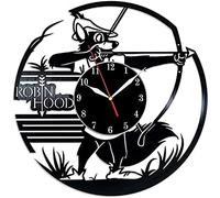 AVJERA Robin Hood Vinyl Wall Clock Vinyl Record Retro Wall Clock Birthday New Year Christmas Birthday Gift Personality Creative Home Design