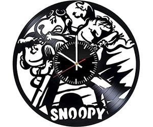 AVJERA Snoopy Unique Vinyl Record Retro Wall Clock Birthday New Year Christmas Birthday Gift Personality Creative Home Design