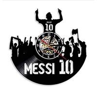 AVJERA The King 10 Lionel Messi Wall Clock Argentina Soccer Player Vinyl Clock The Unstoppable Force Soccer Legend For Messi Fans