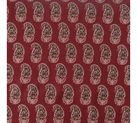 AVKA Studio Hand Block Print Fabric by The Yard PRECUT 3 Yards 42 inch Width 100% Cotton Material Teracotta Floral Pattern Li Terracota and Black