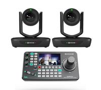 AVKANS NDI Camera Bundle Kits, LV20N Live Streaming PTZ with SDI HDMI for Church Worship Live Streaming PowerJoy JoyStickController Keyboard