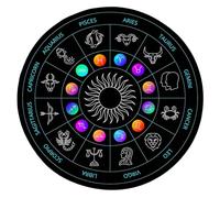 AVKGCZ Dowsing Board Communication Metaphysical Message Mat Round Fortunes Telling Divination Pendulum Mat