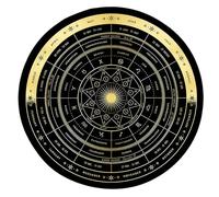 AVKGCZ Dowsing Board Communication Metaphysical Message Mat Round Fortunes Telling Divination Pendulum Mat