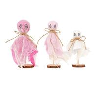 AVKGCZ Halloween Party Decoration Bundles 3 Specters Figurines Safe Materials For Kids Pet Friendly Homes Wooden Base Specters Ornament Set