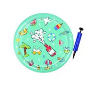 AVKGCZ Inflatable Pet Cooling Water Bed With Floating Fish Design PVC Mat For Indoor/Outdoor Dog Pet Play & Rest (100cm) Cats Water Cooling Mat