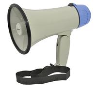 AVL69 - L01 PORTABLE MEGAPHONE 10W WITH FOLDING HANDLE, SIREN, STRAP & VOLUME CONTROL 200M RANGE FOR ANNOUNCEMENTS/ALERTS