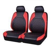 Car Seat Covers for Peugeot 107 108 206 207 CC 208 307 308 406 407, Automotive Front Rear Seat Cover PU Leather Protectors Headrest Interior Accessories,Red- Front Seat Cover 1 Pair