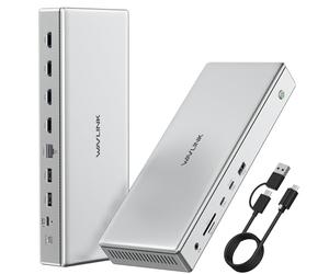 AVLINK Premium DisplayLink DL7400 Docking Station, 15-in-1 Quad 4K@60Hz USB-C Laptop Dock with 4x HDMI 2.0, 100W PD Charging, 2.5G LAN, 10Gbps, Compatible with New MacBook Neo, M1/M2/M3 Mac & Windows
