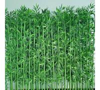 AVLLSO Bamboo Outdoor Privacy Screen 100cm Tall Artificial Bamboo Plants, Fake Plants Decorative for Outdoor Garden Balcony Patio Decoration(5 Pack,1.5m/4.9ft)