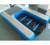 AVLLSO Dog Swim Ladder for 68kg Dogs Climb Out of Water, Heavy Duty Dog Inflatable Floating Dock with Pump/Rope/Storage Bag/Repair Kit