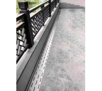 AVLLSO Drain Guards Outdoor Linear Shower Drainage, 3.3ft Long Freestanding Drain Channel Kits Outdoor Yard Driveway Sidewalk Concrete(8 Pack,100x5x3cm/39.4x2x1.2in)