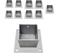 AVLLSO Fence Post Brackets Post Shoe for Railing, for Mailbox, Pergola And Deck, Wood Fence Post Anchor Base, 2x2 4x4 5x5 6x6 8x8 Inch(10 Pcs,190x190 mm (7.5x7.5 in))